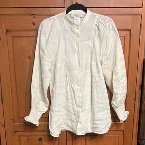 MaxMara Ivory Button-Up Blouse
